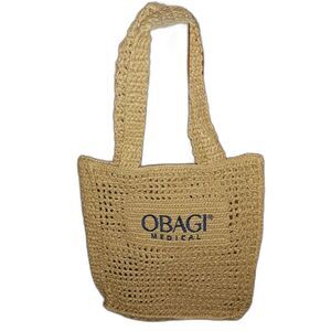 Brand New Large OBAGI Woven Beach Bag - Purse - BEAUTY! 14" x 12" x 2"